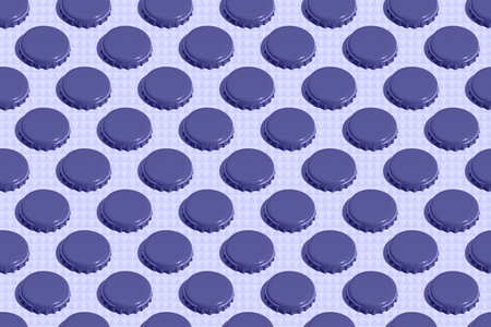 Many very peri metal bottle caps, monochrome pattern