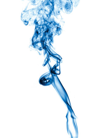 smoke effect isolated in white の写真素材