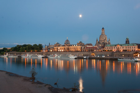 Dresden at nightの写真素材