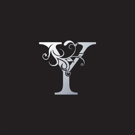 Luxury Letter Y  Icon,  Monogram vector design concept abstract nature floral  letter with leaf ornamentのイラスト素材