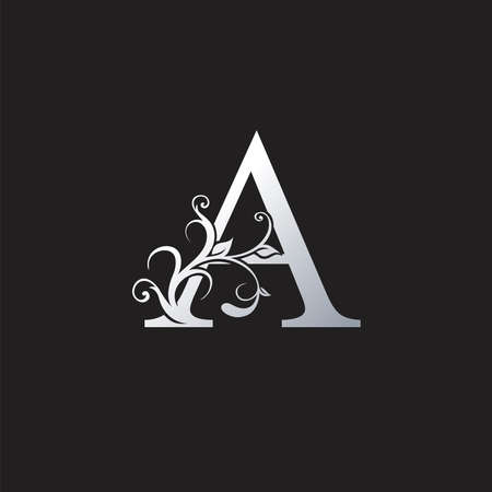 Luxury Letter A  Icon,  Monogram vector design concept abstract nature floral  letter with leaf ornamentのイラスト素材
