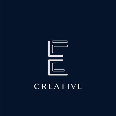 Simple Modern E Letter Logo, Monogram Vector Design Logo Templateのイラスト素材