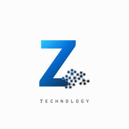Techno Science Initial Z Letter Logo Vector Design for Business Identity.のイラスト素材