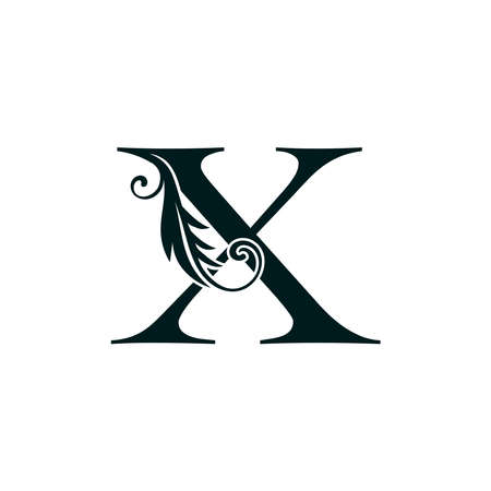 Monogram Initial Letter X luxury   icon, luxurious vector design concept alphabet letter for vintage luxury business.のイラスト素材