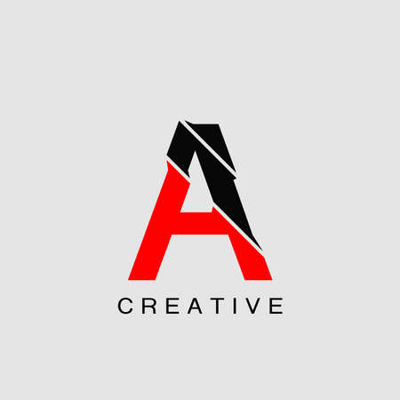 Monogram Abstract Techno Initial Letter A Logo icon vector template designのイラスト素材