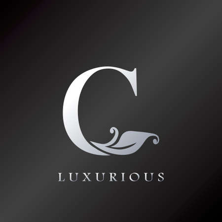Monogram Initial Letter C Luxurious Logo, vector design conceptのイラスト素材