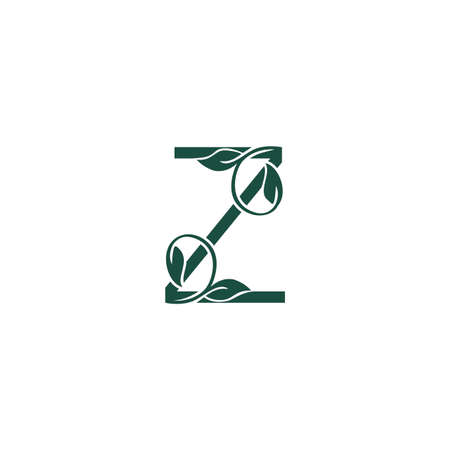 Letter Z Sign Nature Leaf Branding Identity Corporate vector logo design templateのイラスト素材