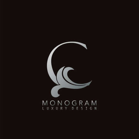 Monogram Luxury Initial Letter Cのイラスト素材