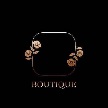Frame Luxury Boutique on blackのイラスト素材