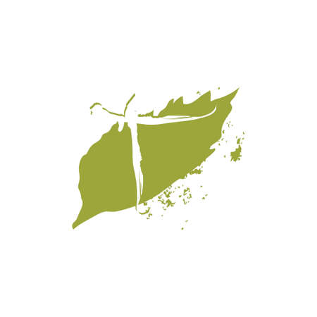 Green Nature Leaf Splash Letter T logo iconのイラスト素材