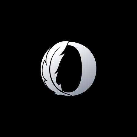 Initial Letter Q Logo with feather. Trendy Design concept luxury feather element and Letter Q for business, lawyer, notary, firm and more brand.のイラスト素材