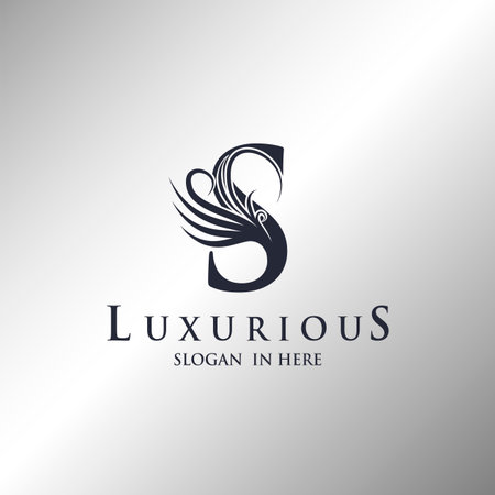 Letter S Monogram Luxury Ornate Decorative Elegance Logo Template Design.のイラスト素材
