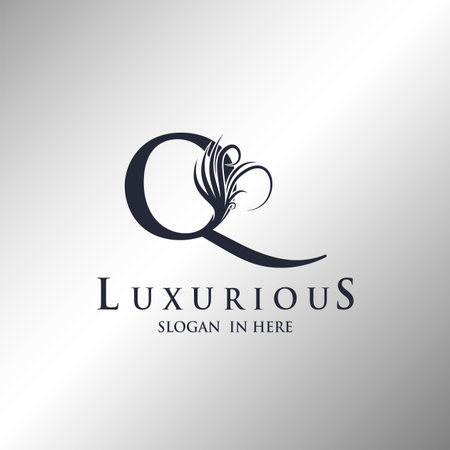 Letter Q Monogram Luxury Ornate Decorative Elegance Logo Template Design.のイラスト素材