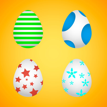 Easter eggs icons. Vector illustration. Easter eggs for Easter holidaysのイラスト素材