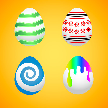 Easter eggs icons. Vector illustration. Easter eggs for Easter holidaysのイラスト素材