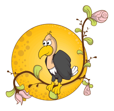 vulture flower backgroundのイラスト素材