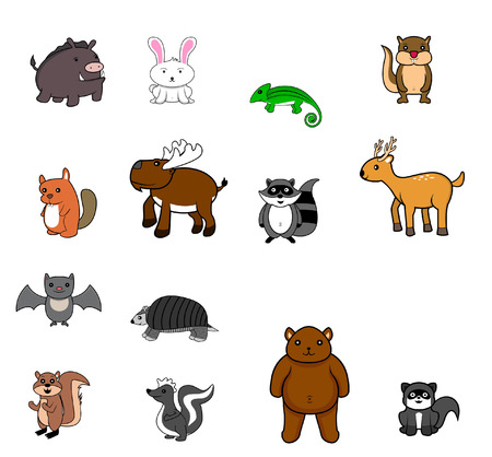 forest animal setのイラスト素材