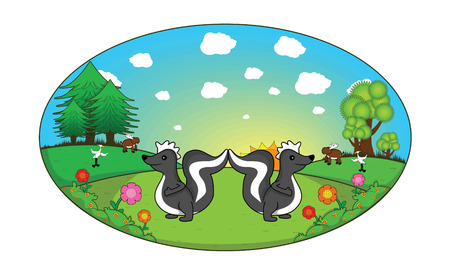 skunk forestのイラスト素材