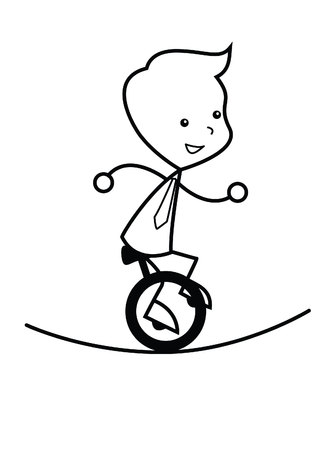 businessman life balanceのイラスト素材