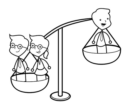 businessman balanceのイラスト素材