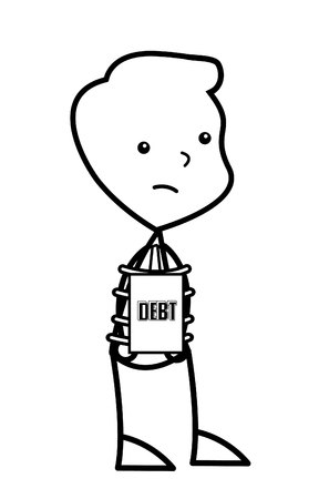 businessman debtのイラスト素材