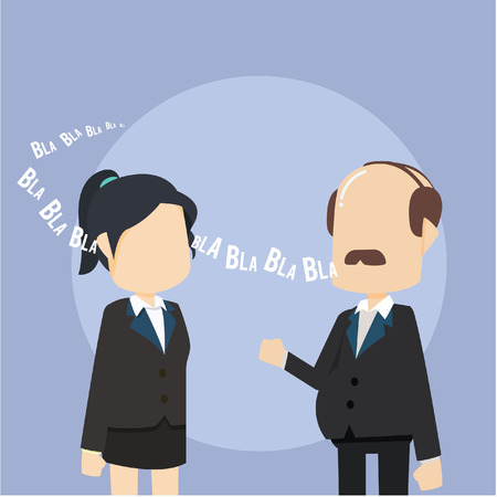 boss talking to employeeのイラスト素材