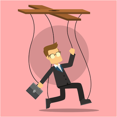 business man puppetのイラスト素材
