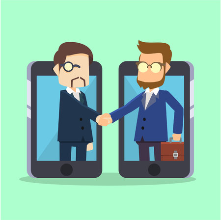 businessman handshakeのイラスト素材