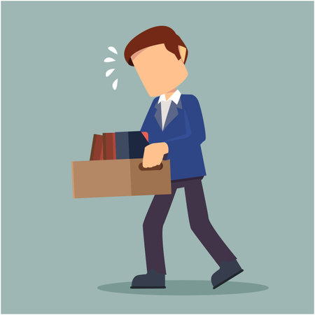 businessman moving outのイラスト素材