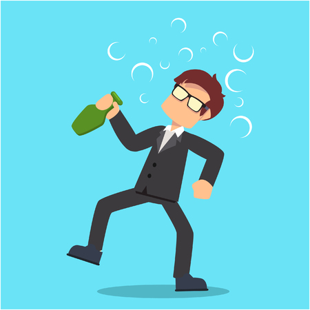 drunk businessmanのイラスト素材