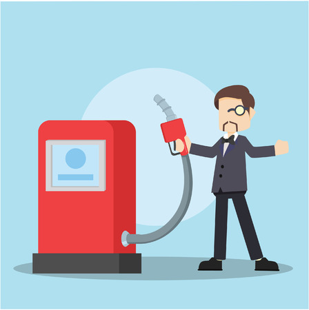 businessman selling gasのイラスト素材