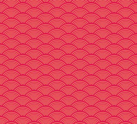 Chinese New Year Dragon Scale Seamless Pattern Background. Vector Illustration Flat Design. Chinese New Year And Chinese Ethnicity Design Concept.â¨â¨â¨のイラスト素材