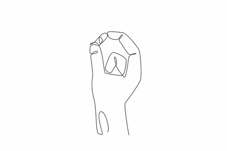 National Pharmacist Day. Single continuous line drawing of person holding a capsule with hand. Medical healthcare to treat illness concept. Graphic design art line vector illustrationのイラスト素材