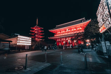 Sensoji Temple Tokyo, Japan. The oldest temple of Tokyoのeditorial素材