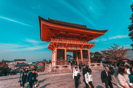 Kiyomizu-dera in Kyoto, Japanのeditorial素材