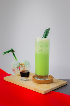 Stock Photo of Pandan Flavor Drink.の写真素材