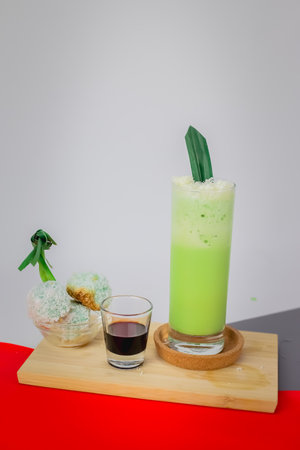 Stock Photo of Pandan Flavor Drink.の写真素材