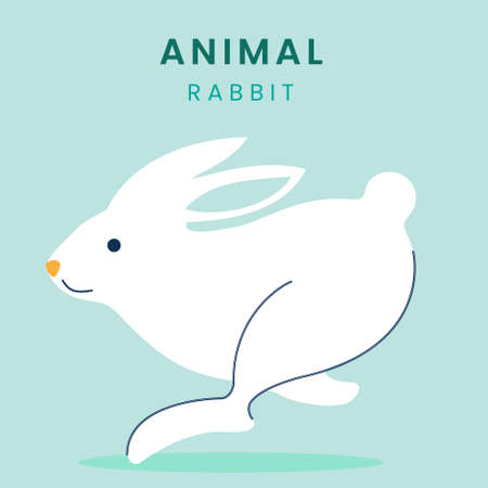 Vector - Pastel Color Rabbit. Vector Illustration.のイラスト素材