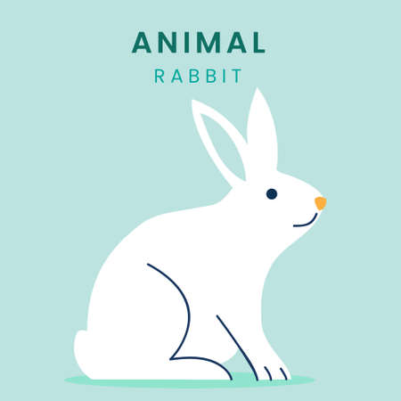 Vector - Pastel Color Rabbit. Vector Illustration.のイラスト素材