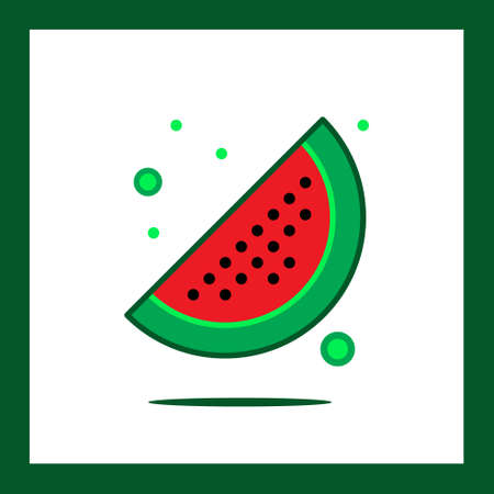 Vector - Colorfull Watermelon Fruit. Vector Illustration.のイラスト素材