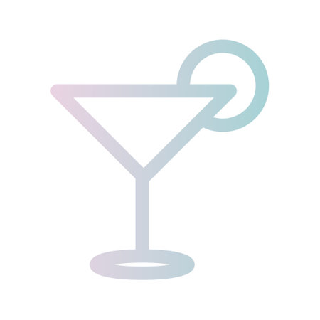 Cocktail icon in gradient style for any projects, use for website mobile app presentationのイラスト素材