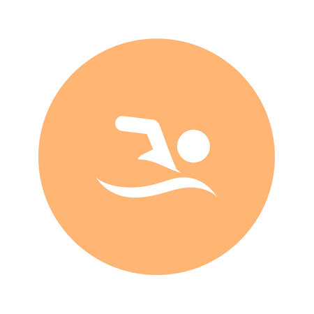 Vector - Orange Sport Icon. Vector Illustration.のイラスト素材