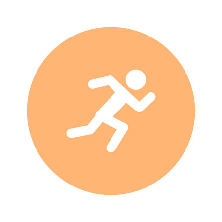 Vector - Orange Sport Icon. Vector Illustration.のイラスト素材