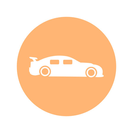 Vector - Orange Sport Icon. Vector Illustration.のイラスト素材