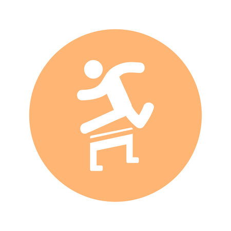 Vector - Orange Sport Icon. Vector Illustration.のイラスト素材