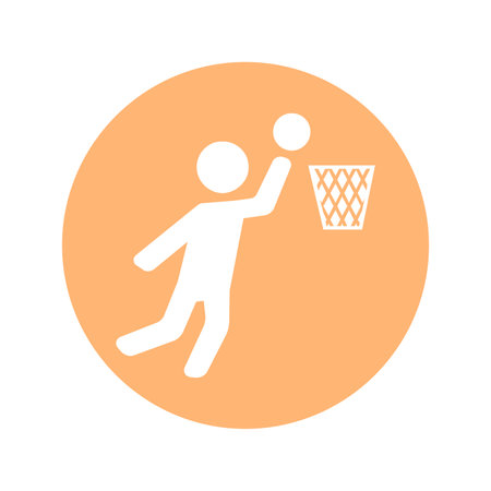 Vector - Orange Sport Icon. Vector Illustration.のイラスト素材