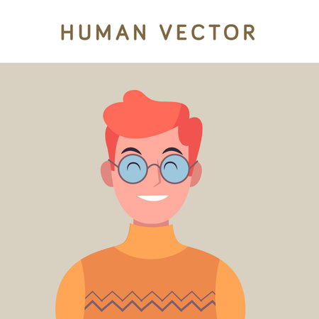 Human Vector- Illustration Flat Iconのイラスト素材