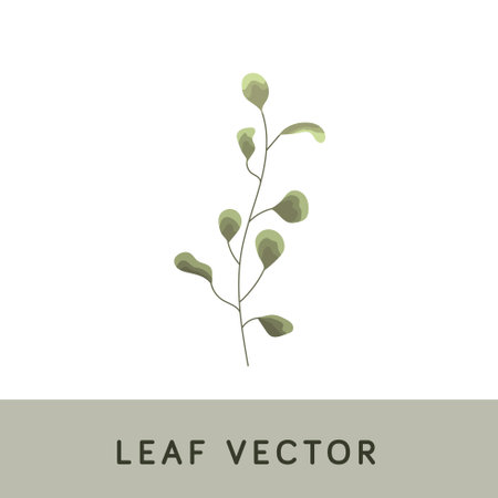 Leaf Brush Watercolor Vectorのイラスト素材
