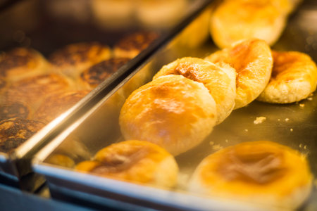 Traditional Chinese style Sweetheart cakesの写真素材