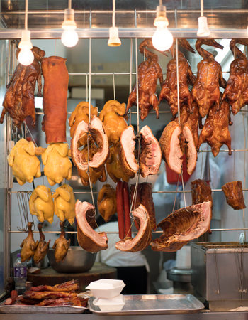 Wet Market, Siu Mei Shopの写真素材